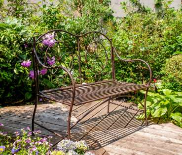 Hübsche Gartenbank Cielo aus Metall - Gartenmöbel Sitzgarnitur